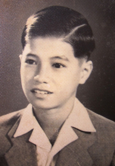 Trần Văn Thủy as a schoolboy.